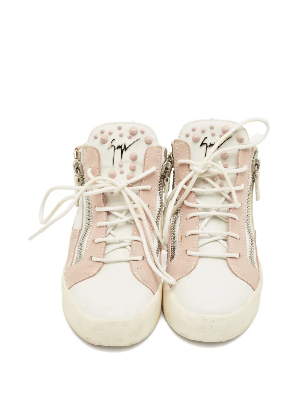 GIUSEPPE ZANOTTI Pre-owned Dual-zip High-top Sneakers In Pink