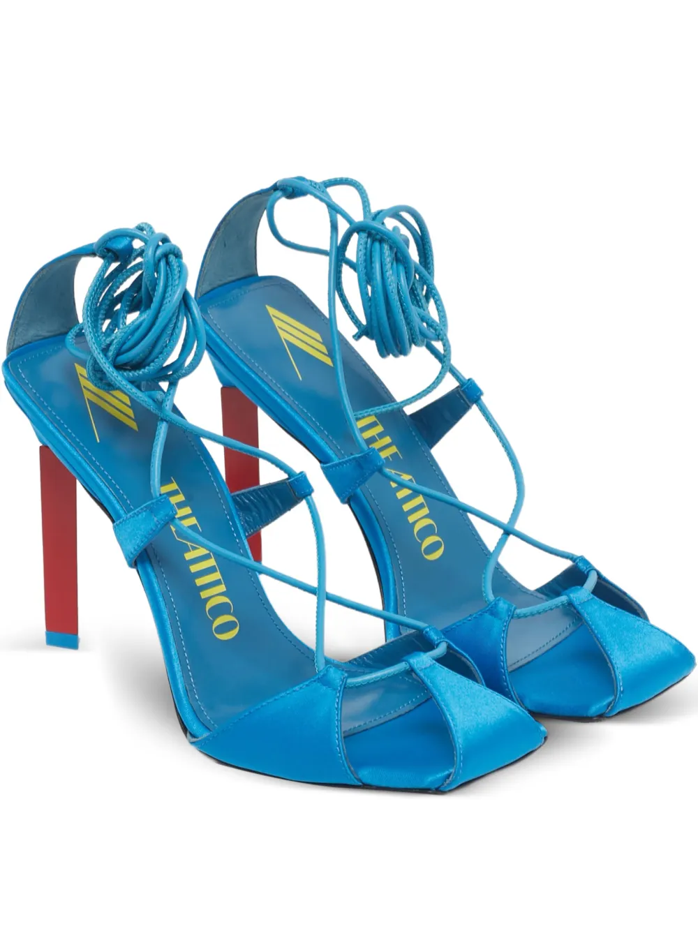 The Attico Adele satin ribbon sandal - Blau
