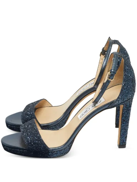Jimmy Choo Pre-Owned glitter ankle-strap sandals