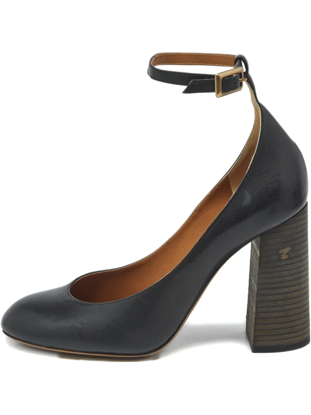 Pre-owned Chloé Harper Block-heel Pumps In Black