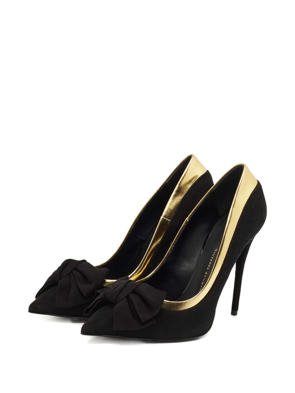 Giuseppe Zanotti bow-detail suede pumps - Zwart