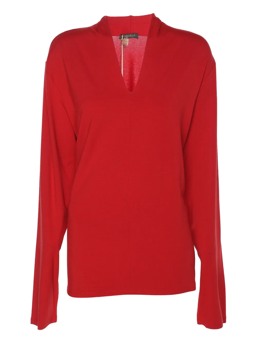 Pre-owned Marina Rinaldi V-neck Sweater In Red