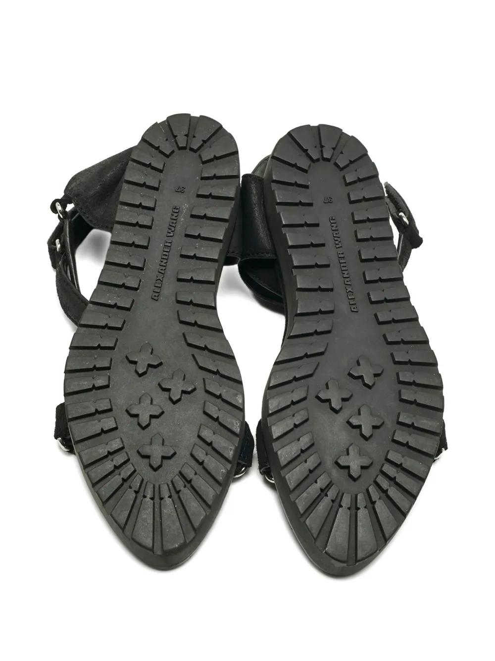 Alexander Wang nubuck leather ankle strap sandals - Zwart