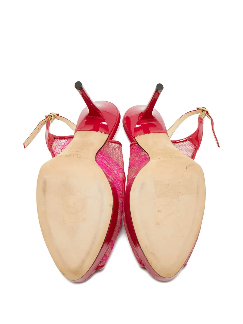 Jimmy Choo Pre-Owned Nova slingback sandals - Roze