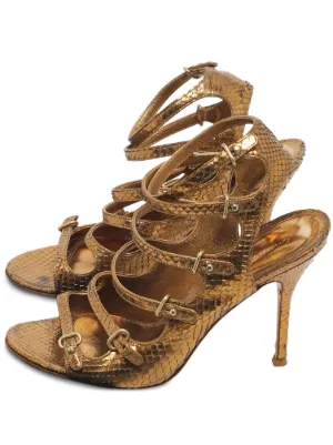 Gianvito Rossi ポインテッドトゥ メタリック パンプス | ゴールド 