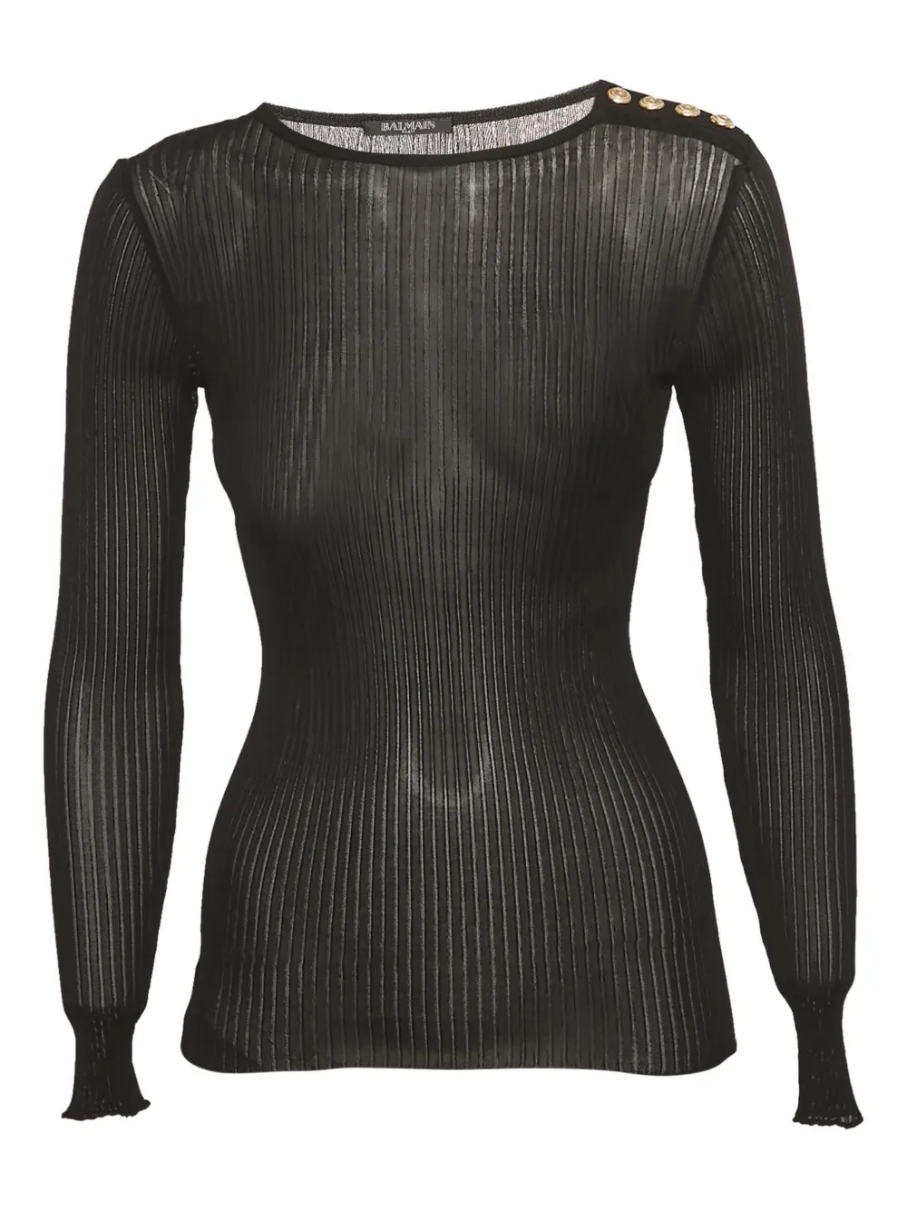 Balmain Pre-Owned Gestricktes Top | Schwarz | Image 1