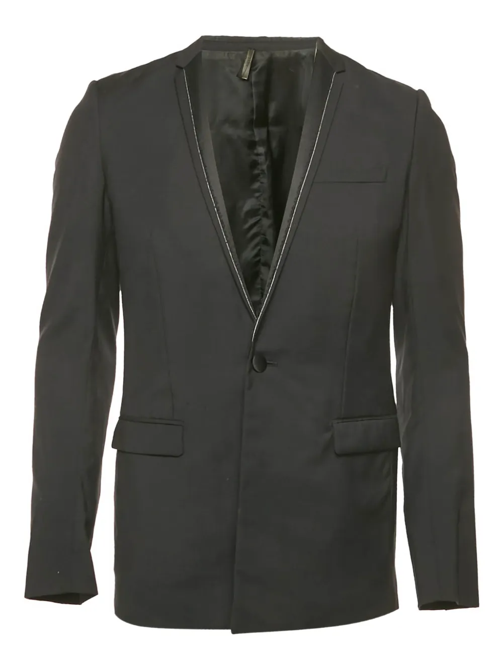 Christian Dior Pre-Owned single-breasted frayed-collar blazer | Black | Image 1