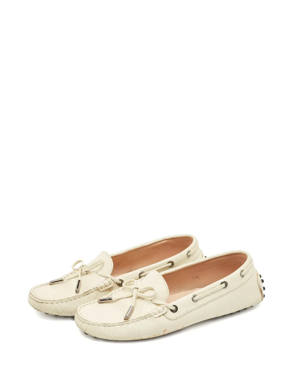 Tod's Vintage Gommino embossed leather loafers - Beige