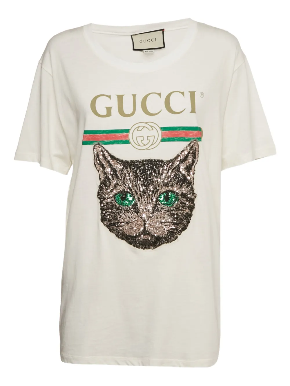 Gucci Pre-Owned appliqué-jewelled T-shirt - Toni neutri