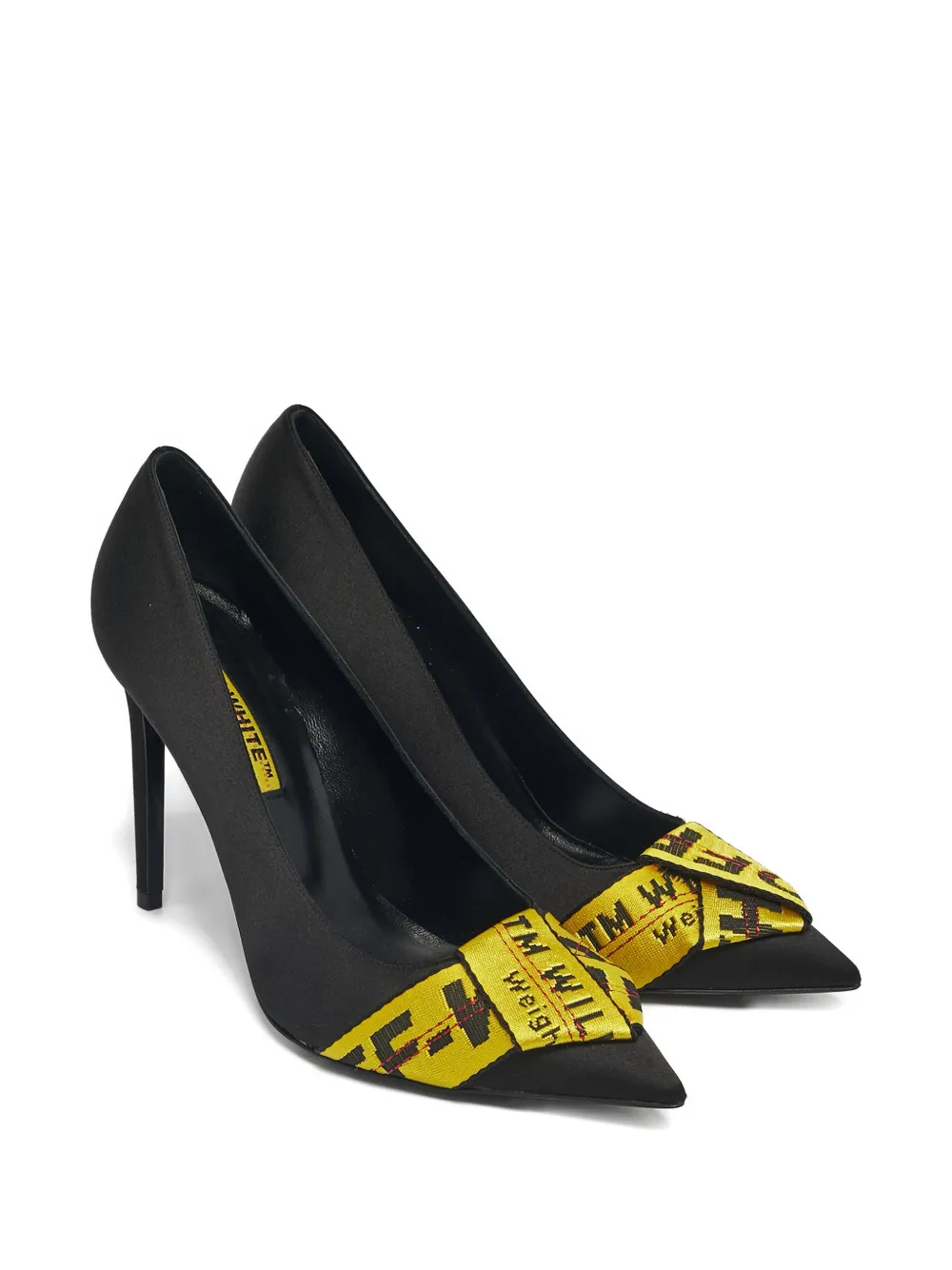 Off-White Pre-Owned bow-embellishment pumps - Zwart