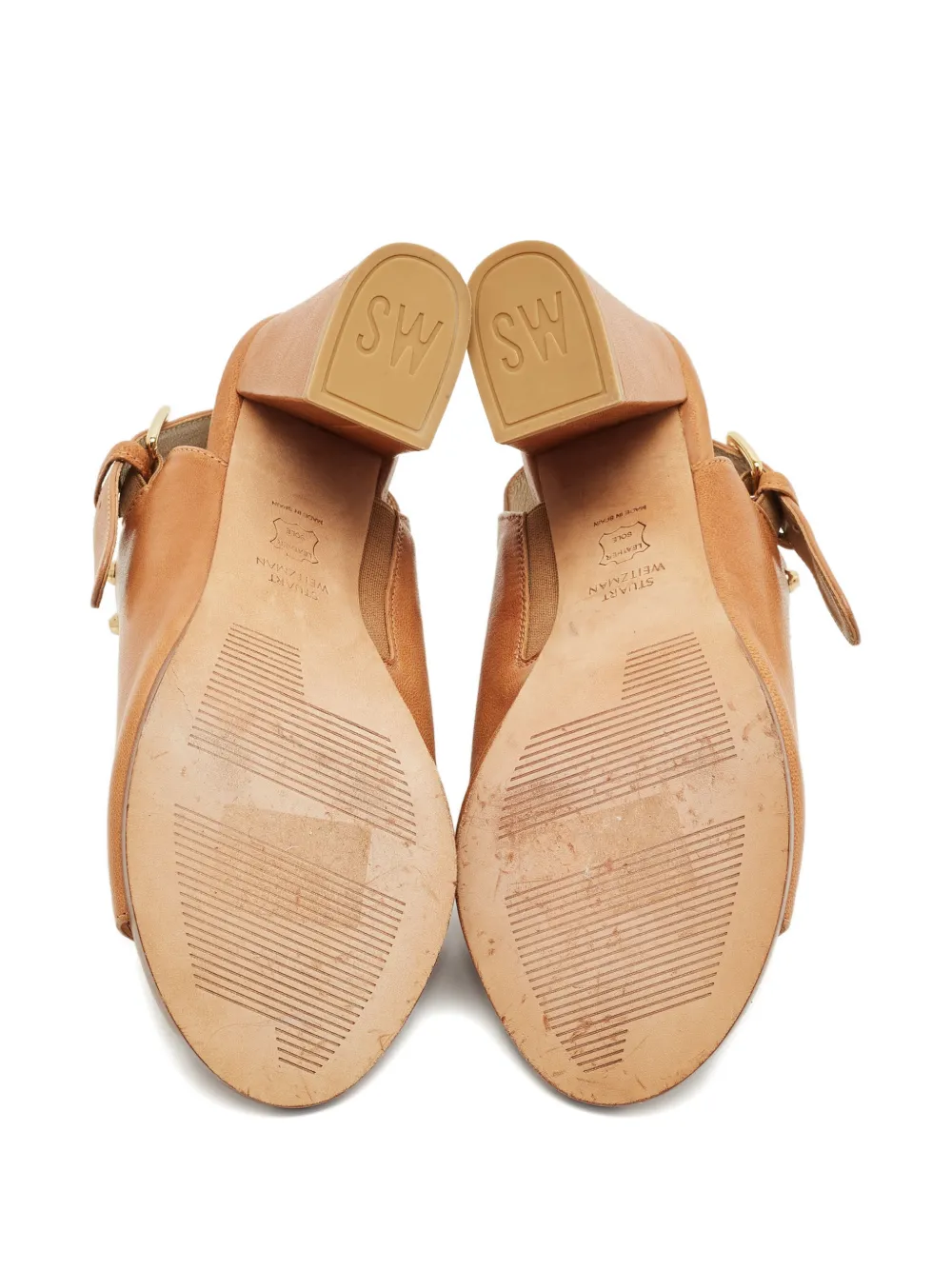 Stuart Weitzman studded leather sandals - Bruin