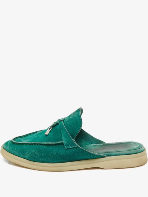 Loro Piana Pre-Owned Suede charms mules
