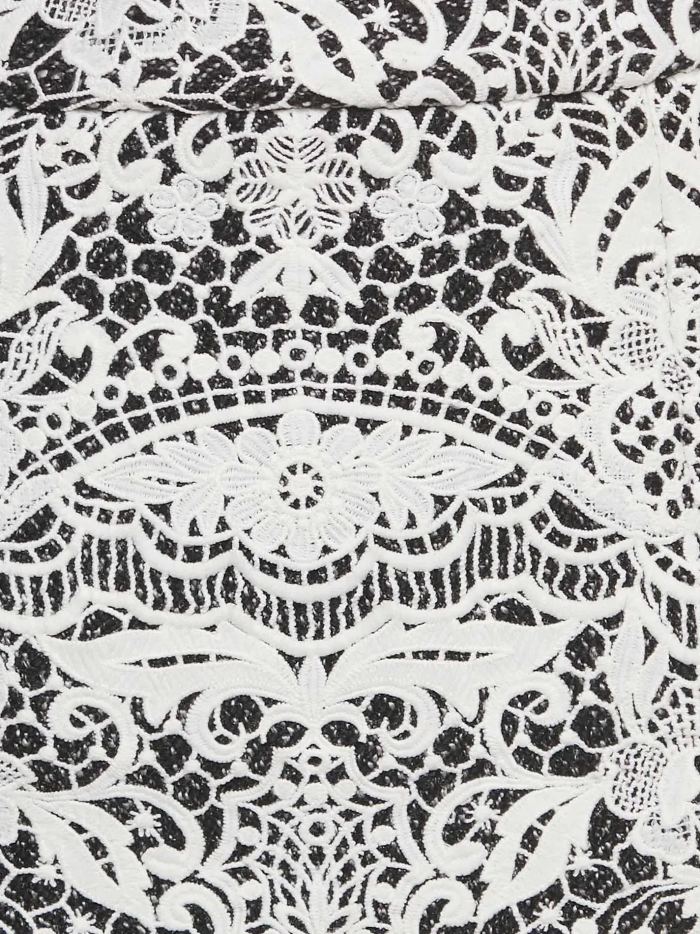 Maje lace fringe mini skirt - Zwart