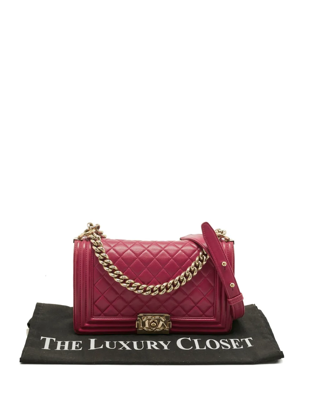 CHANEL Pre-Owned medium Boy diamond-quilting flap shoulder bag - Rosa