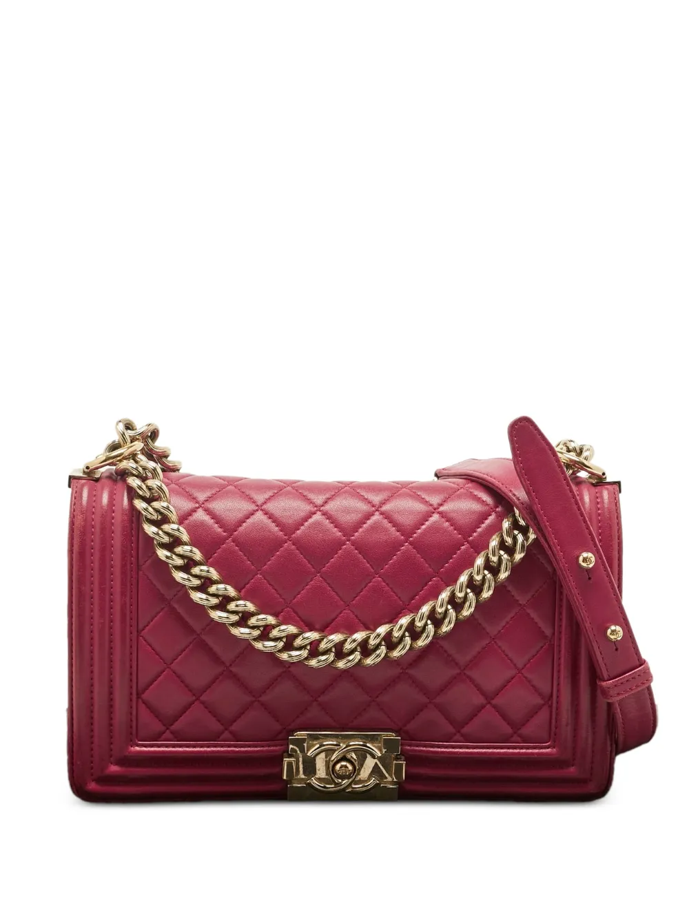 CHANEL Pre-Owned medium Boy diamond-quilting flap shoulder bag - Rosa