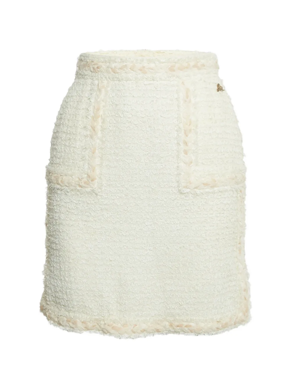 CHANEL Pre-Owned Gonna a matita in tweed - Bianco