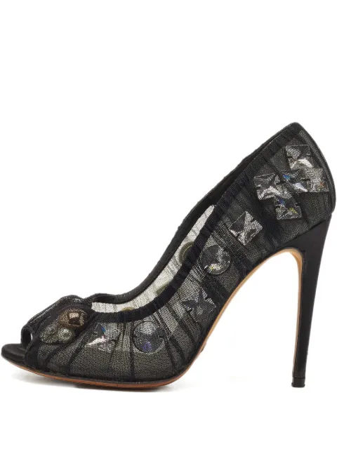 Dolce & Gabbana Pre-Owned lace crystal-embellished heeled pumps