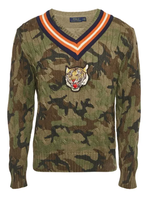 Polo Ralph Lauren Pullover mit Camouflage-Tigerapplikation