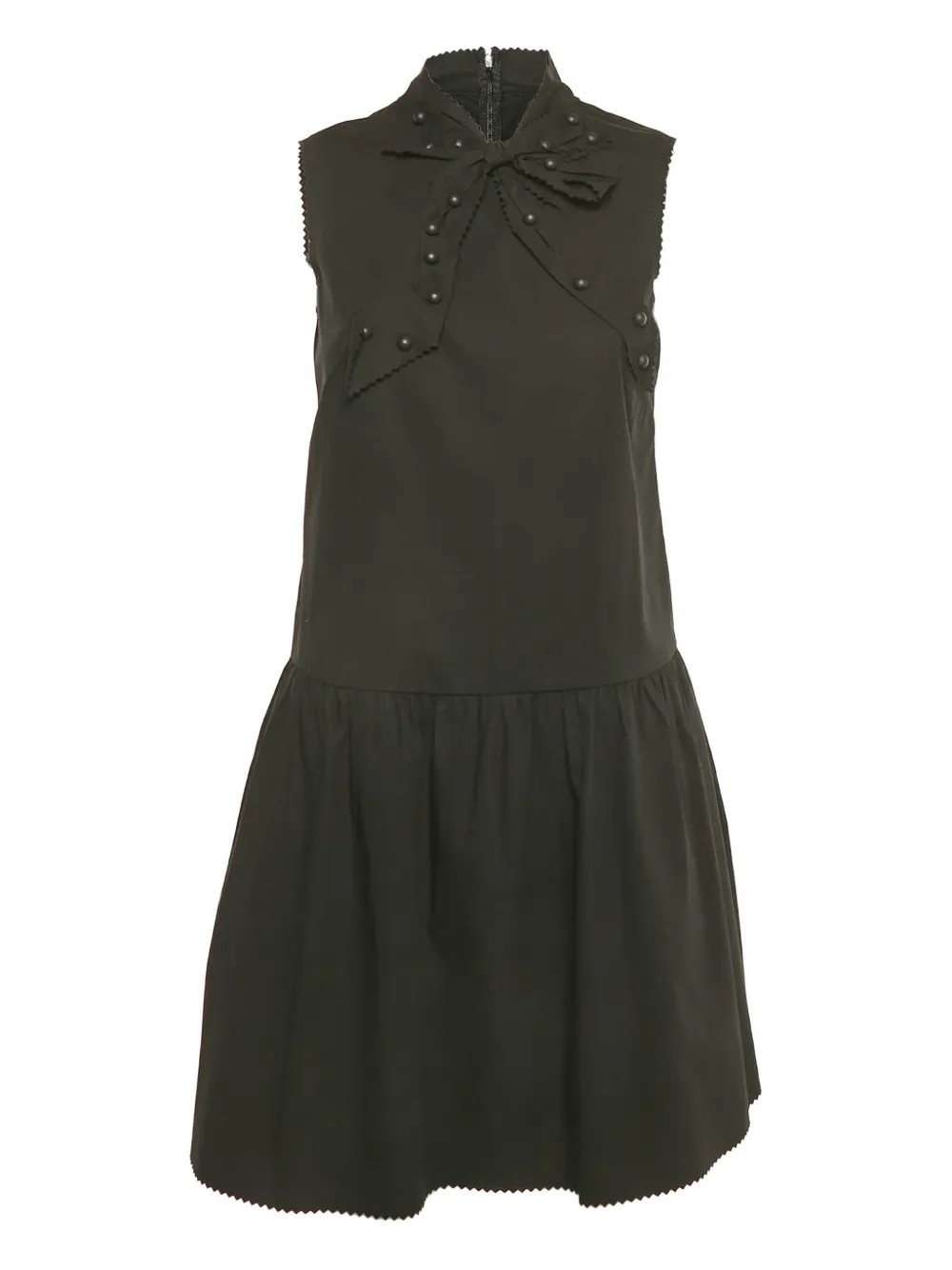 Valentino Pre-Owned bow-detail drop-waist dress - Nero