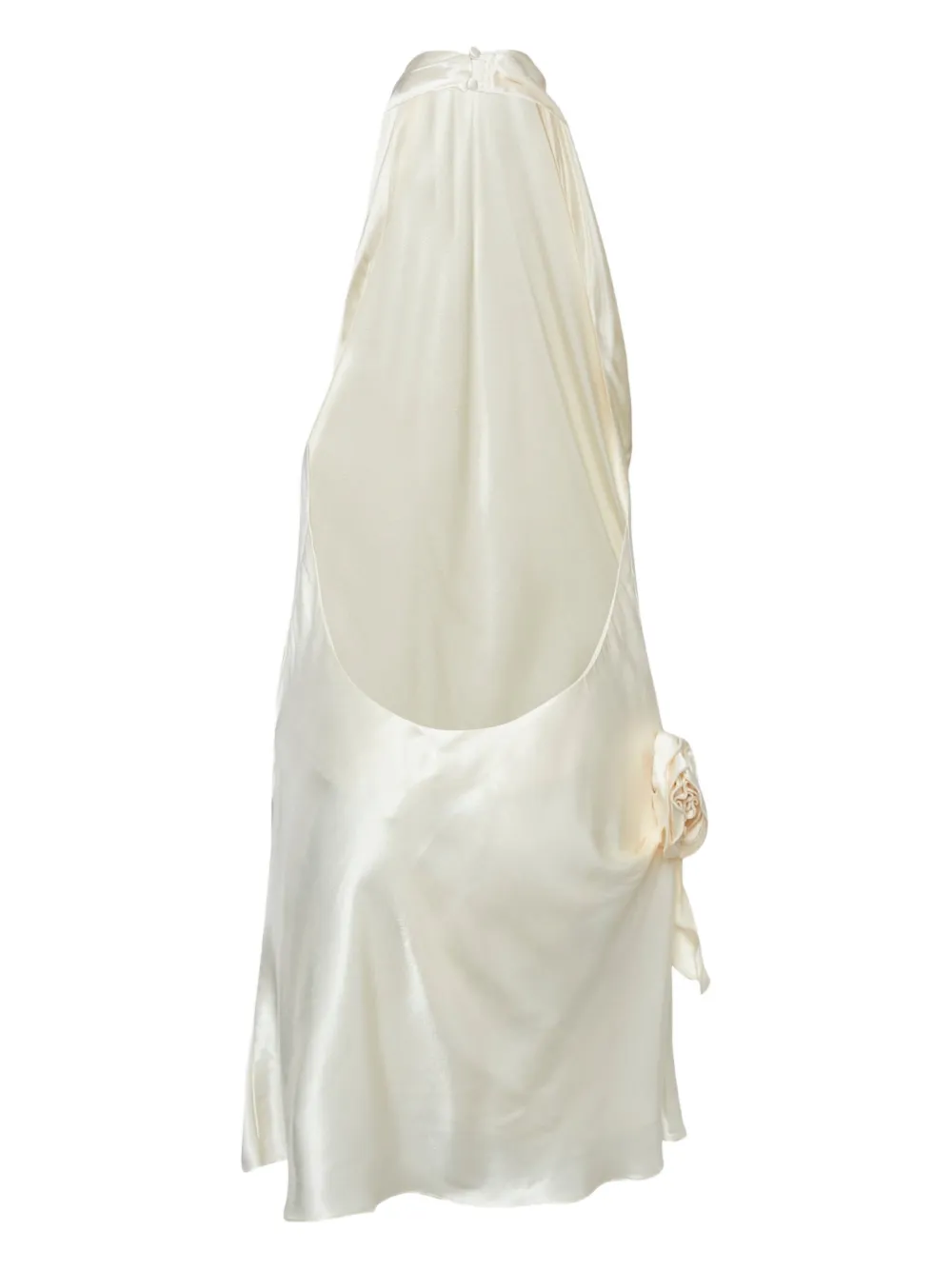 ARCINA ORI Satijnen halterjurk - Beige