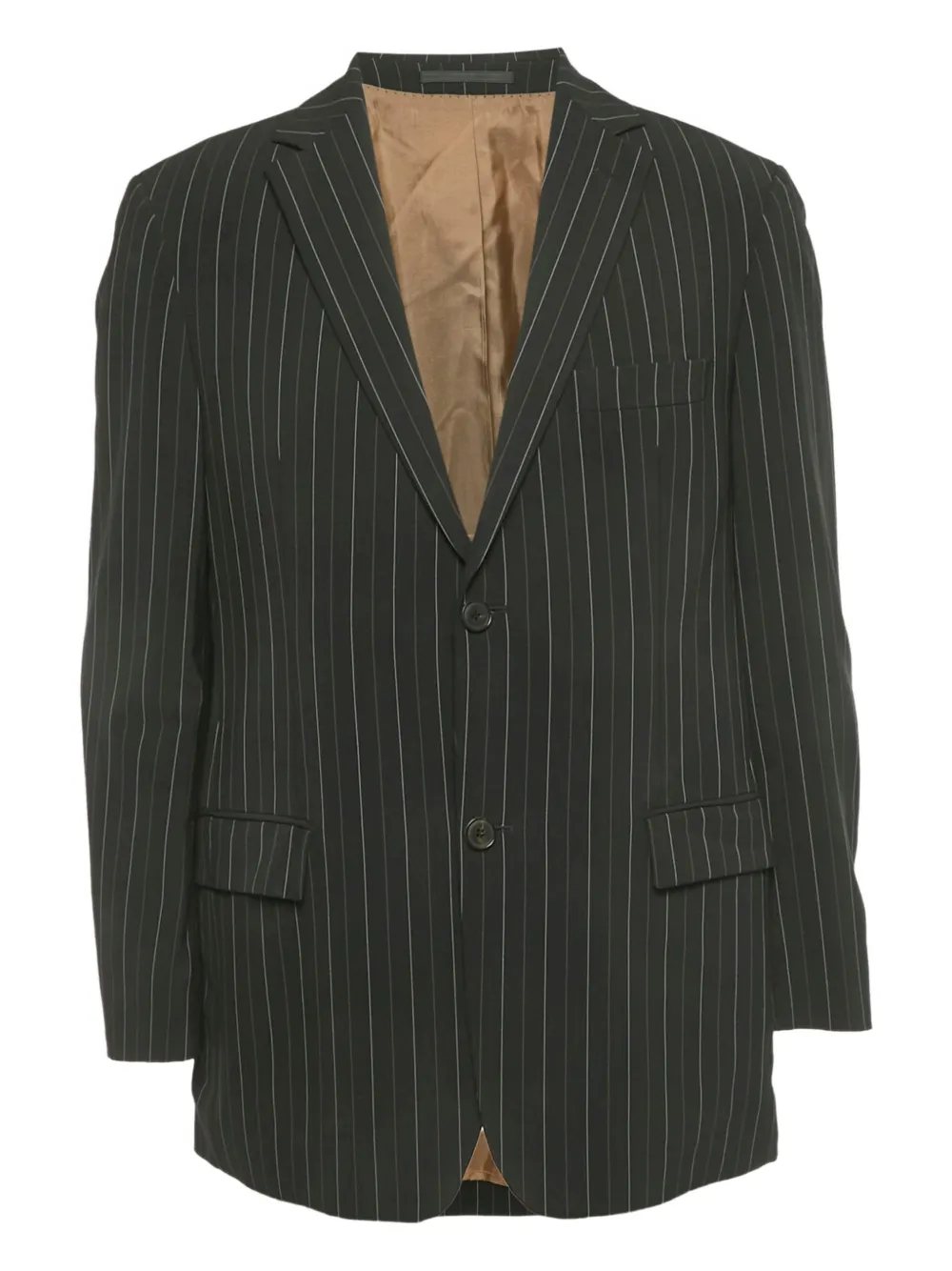BOSS Pinstripe single-breasted blazer - Braun