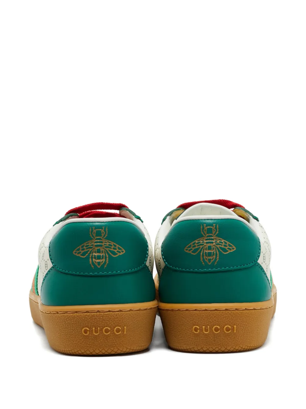 Gucci Pre-Owned x Gucci x Dapper g74 micro-leather trainers - Wit