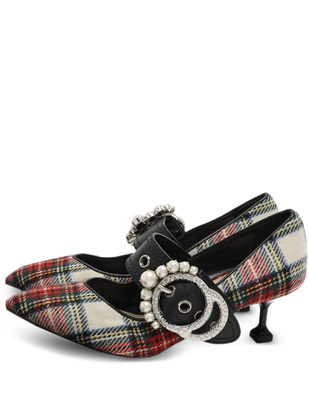 Miu Miu Pre-Owned crystal-embellished pumps - Rosso