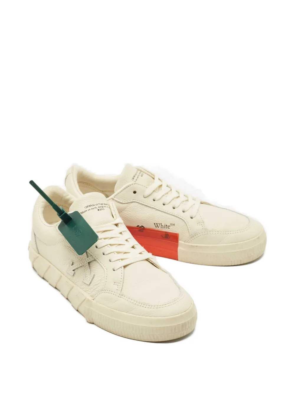 Off-White Pre-Owned leather low-top sneakers - Beige