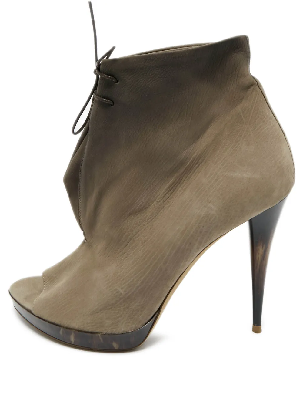 Burberry Pre-Owned leather ankle boots - Marrone