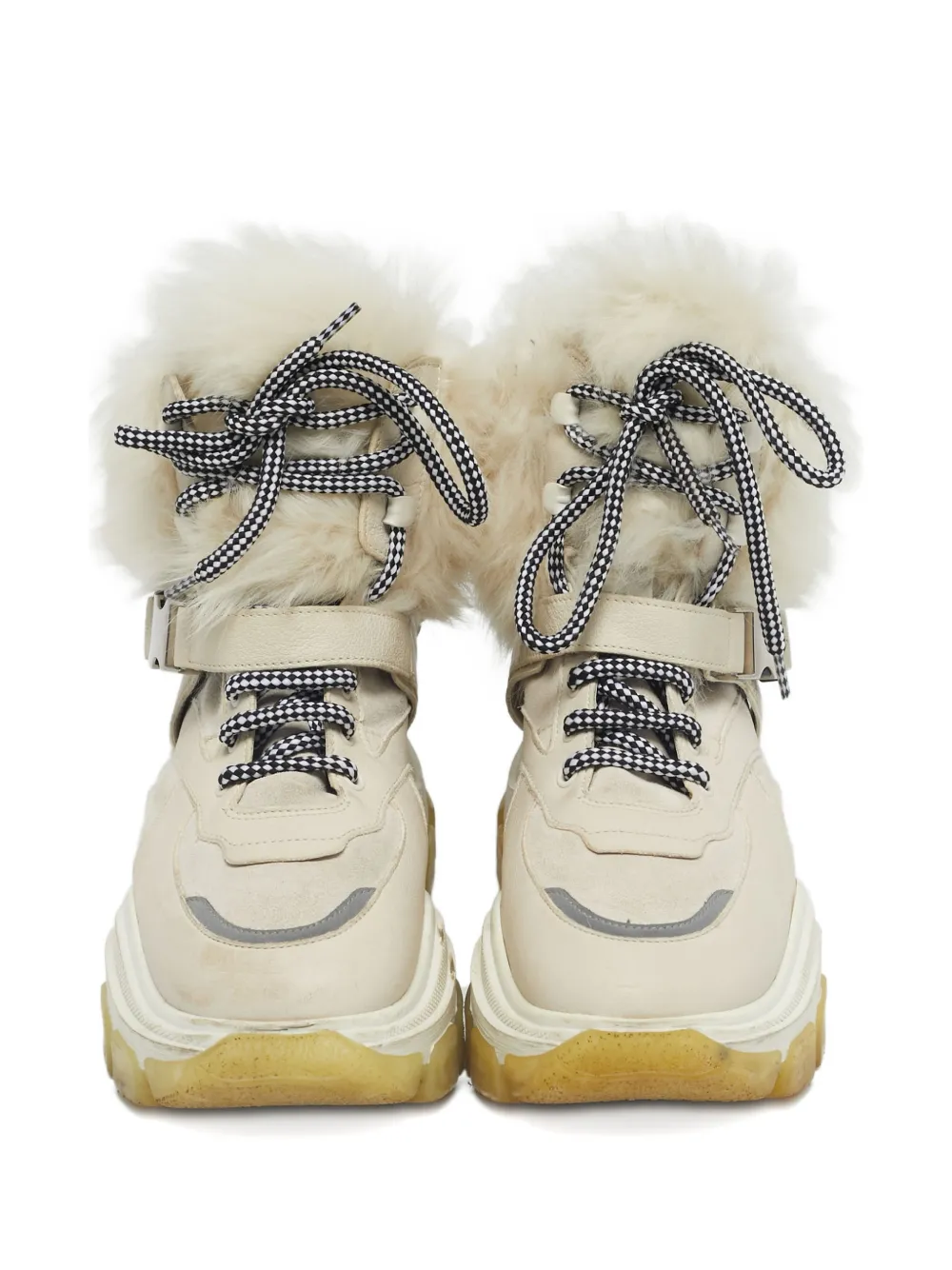 Prada Pre-Owned high-top buckle sneakers - Beige
