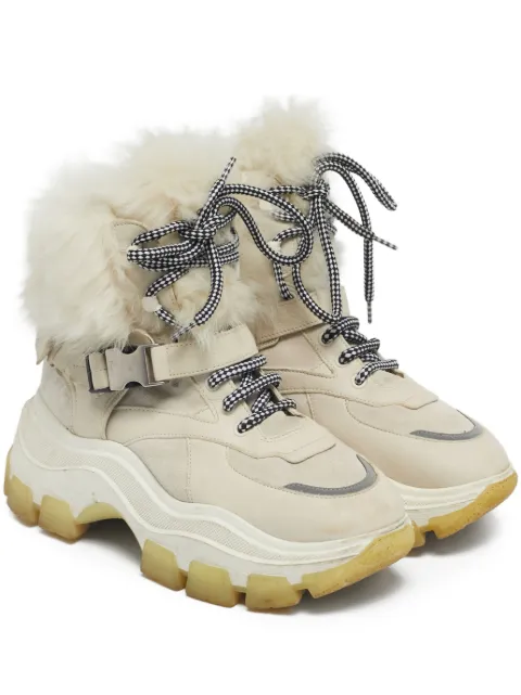 Prada Pre-Owned 扣环高帮运动鞋