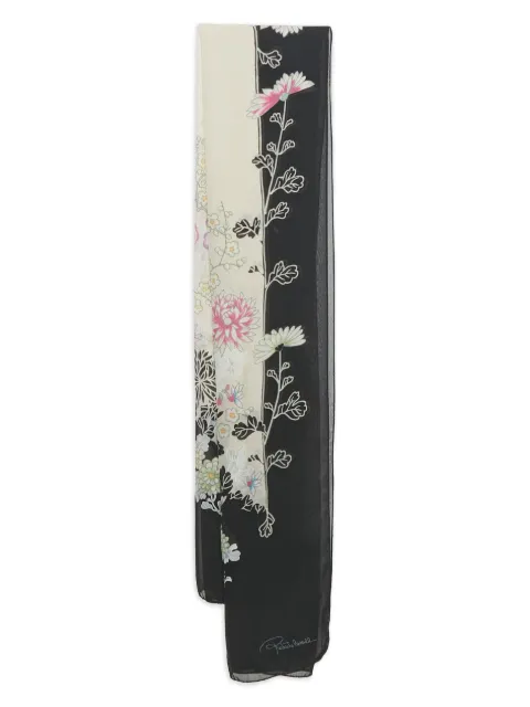 Roberto Cavalli Vintage floral-print silk scarf
