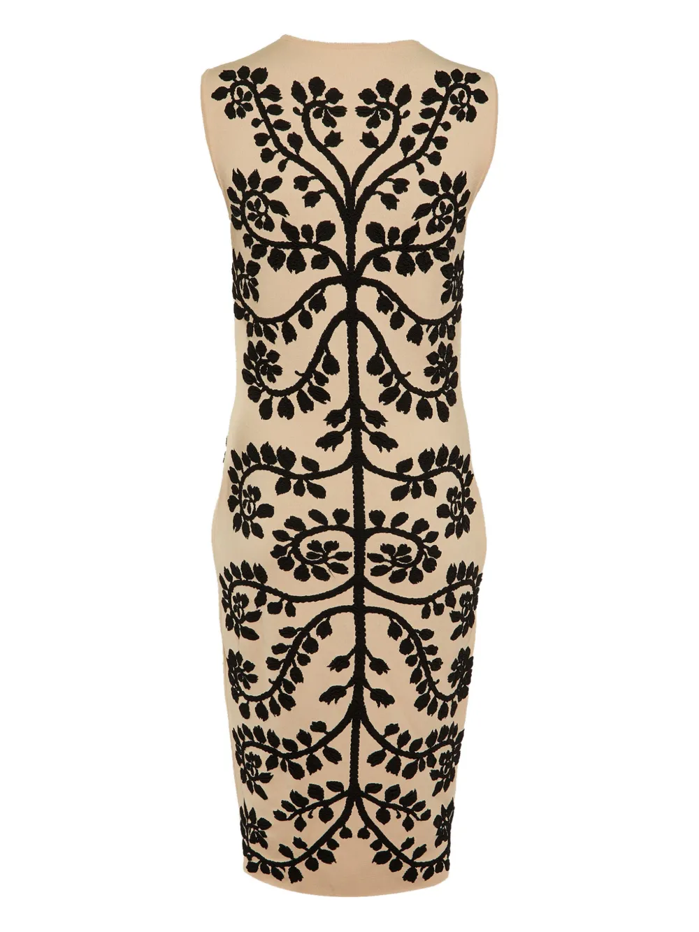 Alexander McQueen Pre-Owned floral-pattern sleeveless midi dress - Beige