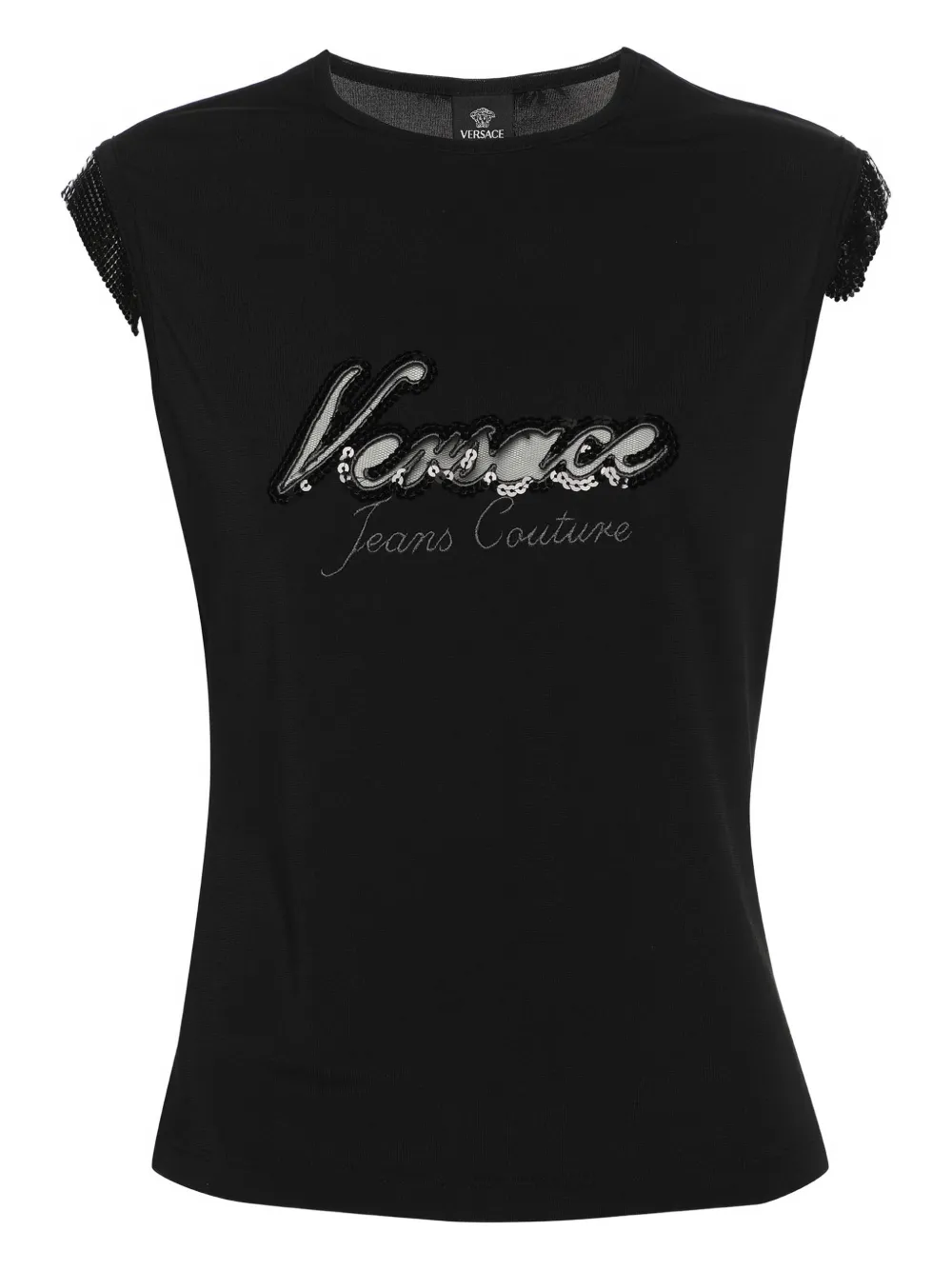 Versace Pre-Owned T-shirt con paillettes - Nero