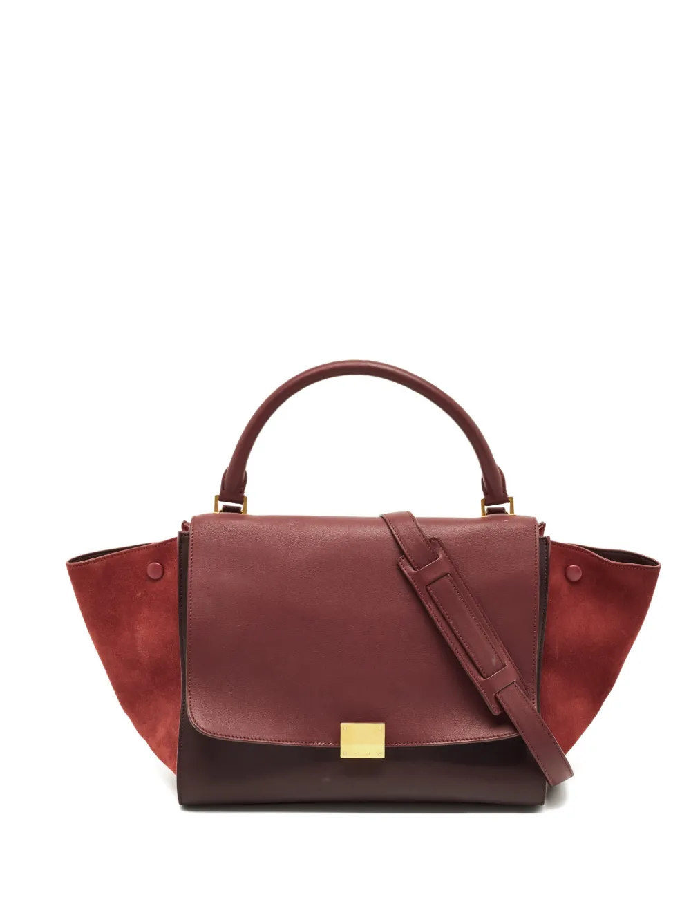 Celine Pre-Owned 2014 medium Trapeze leather bag - Rosso