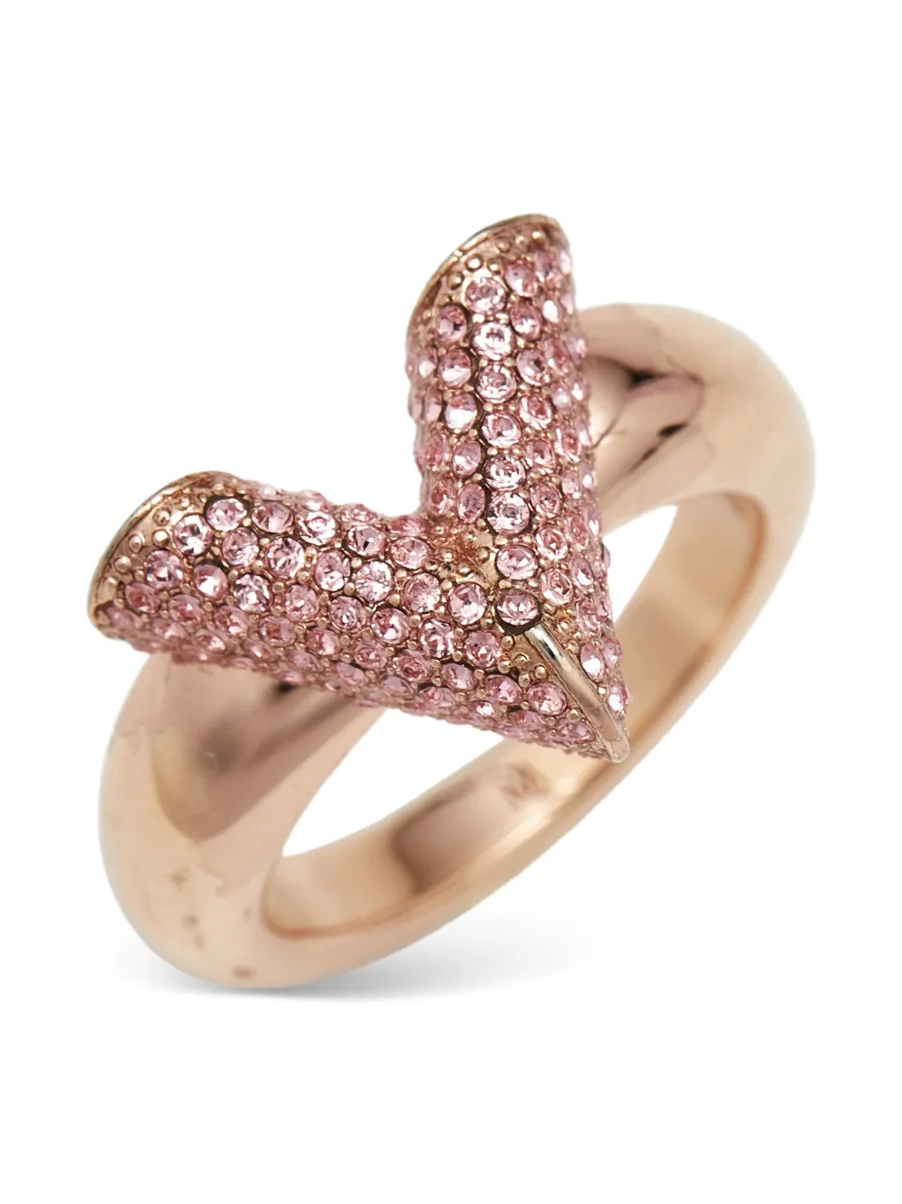 Louis Vuitton Pre-Owned Essential V rhinestone ring - Rosa