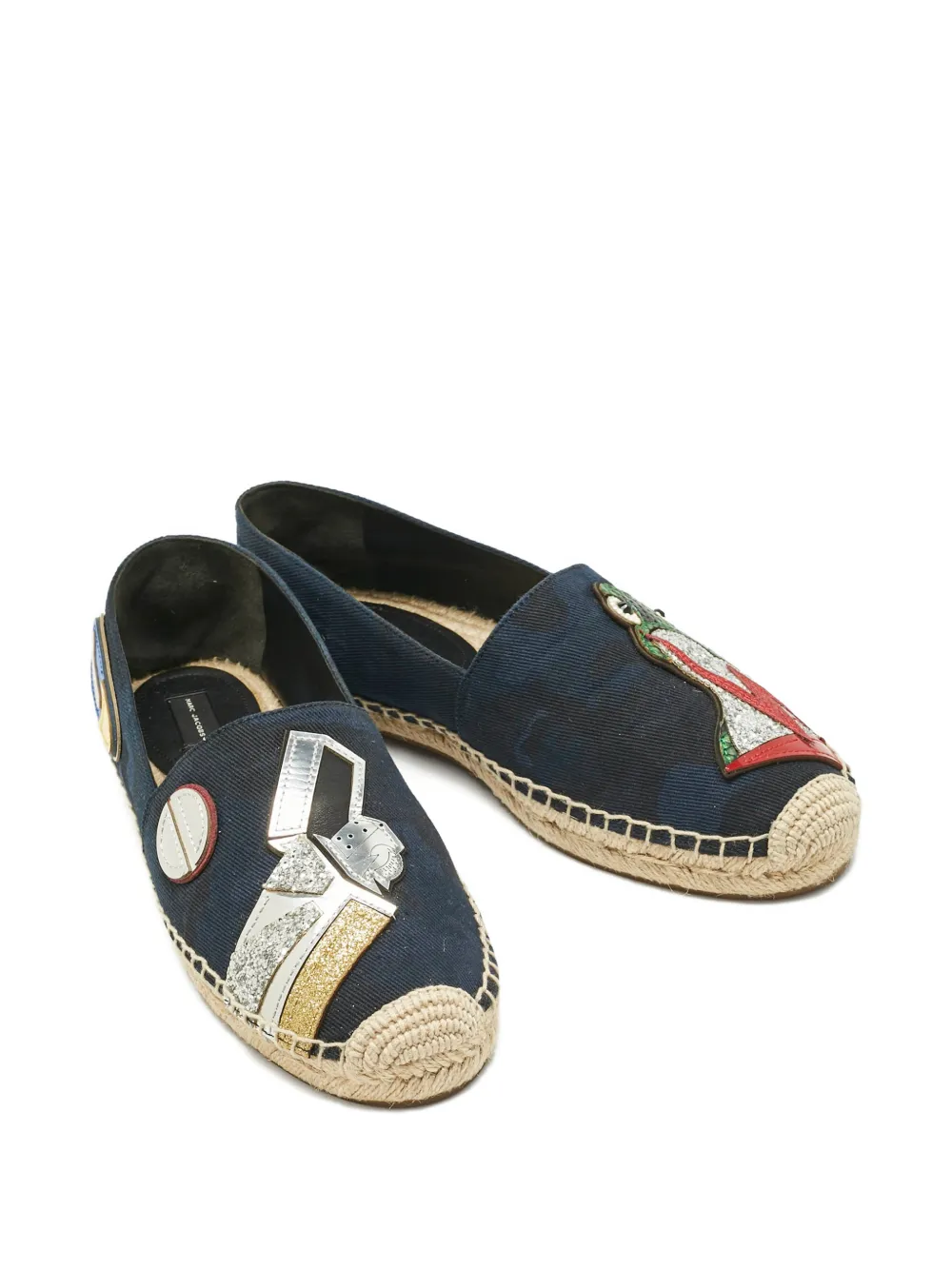 Pre-owned Marc Jacobs 39 Patch Espadrilles In Blue
