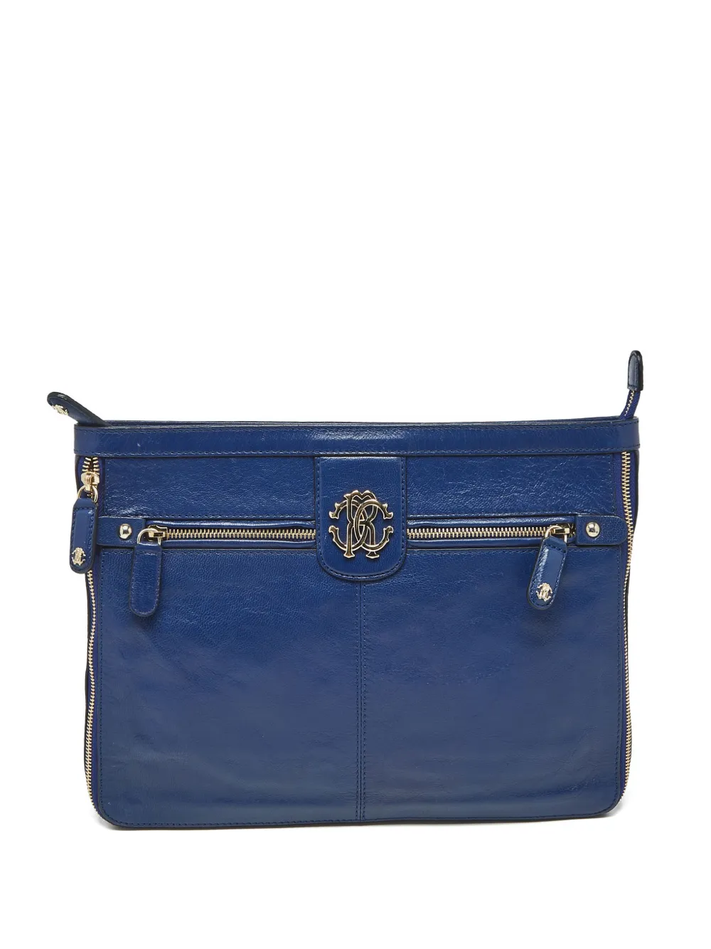 Roberto Cavalli leather clutch - Blu