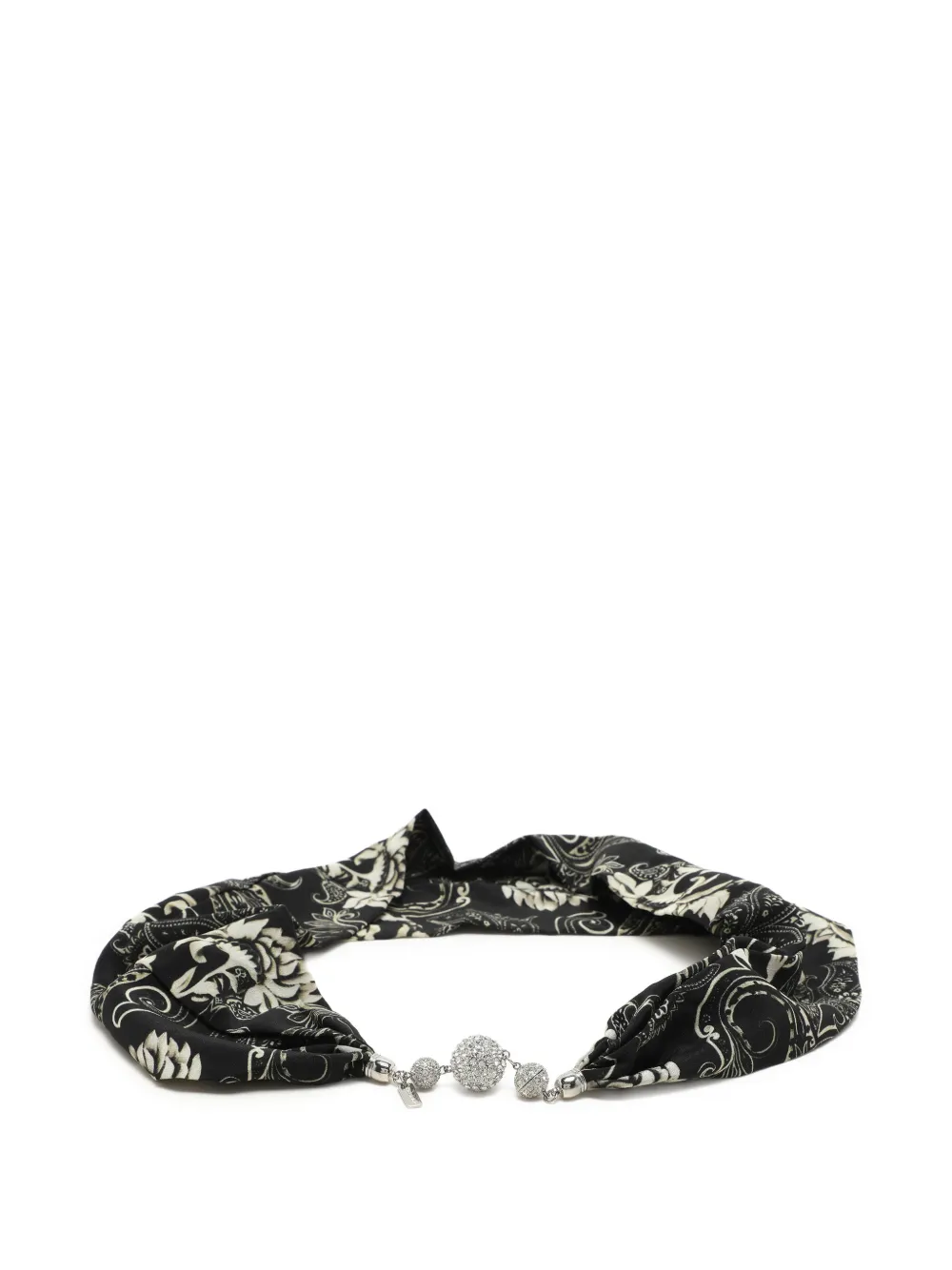 Etro Pre-Owned Foulard in seta con cristalli - Nero