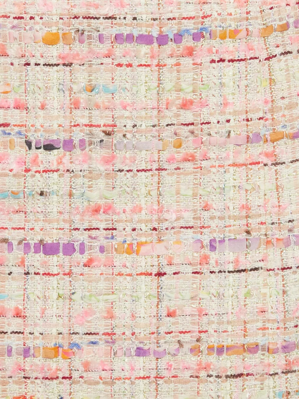 CHANEL Pre-Owned tweed raw-edge mini skirt - Beige