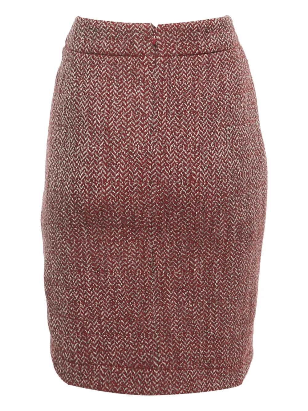 CHANEL Pre-Owned jacquard pencil skirt - Rood