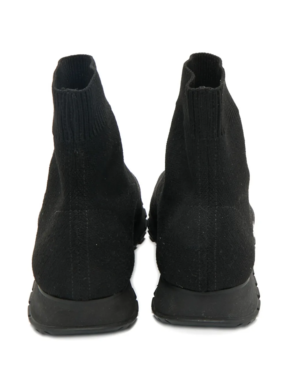 Prada Pre-Owned round-toe sneakers - Zwart