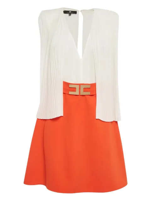 Elisabetta Franchi plissé detachable draping mini dress