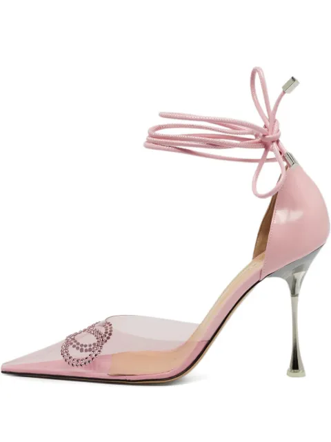MACH & MACH pink bow leather heels 10cm