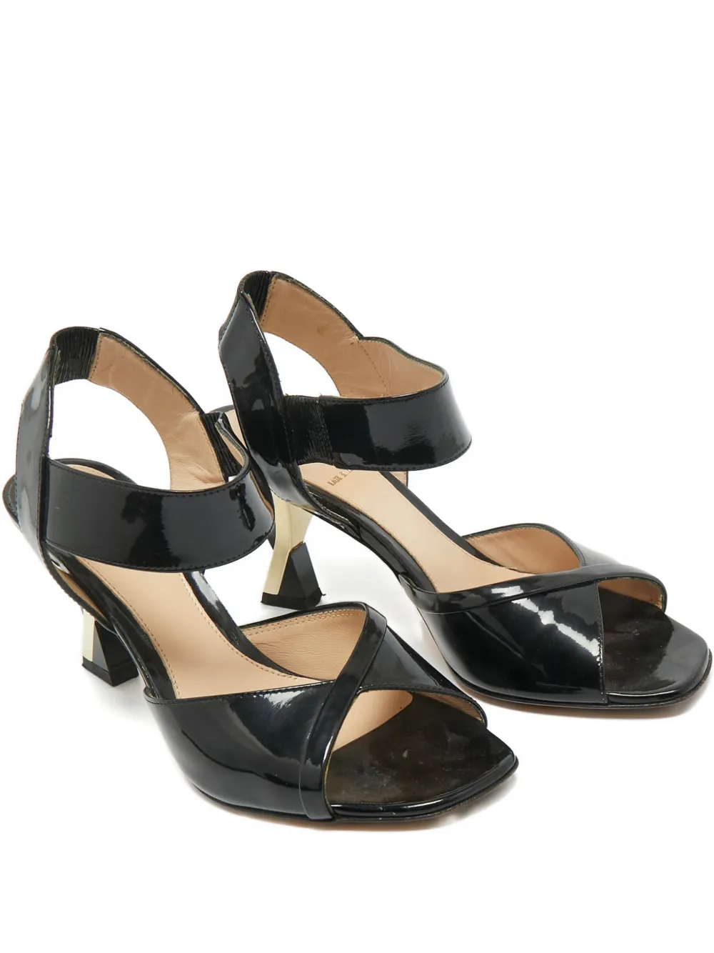 Fendi Pre-Owned patent-leather sandals - Nero
