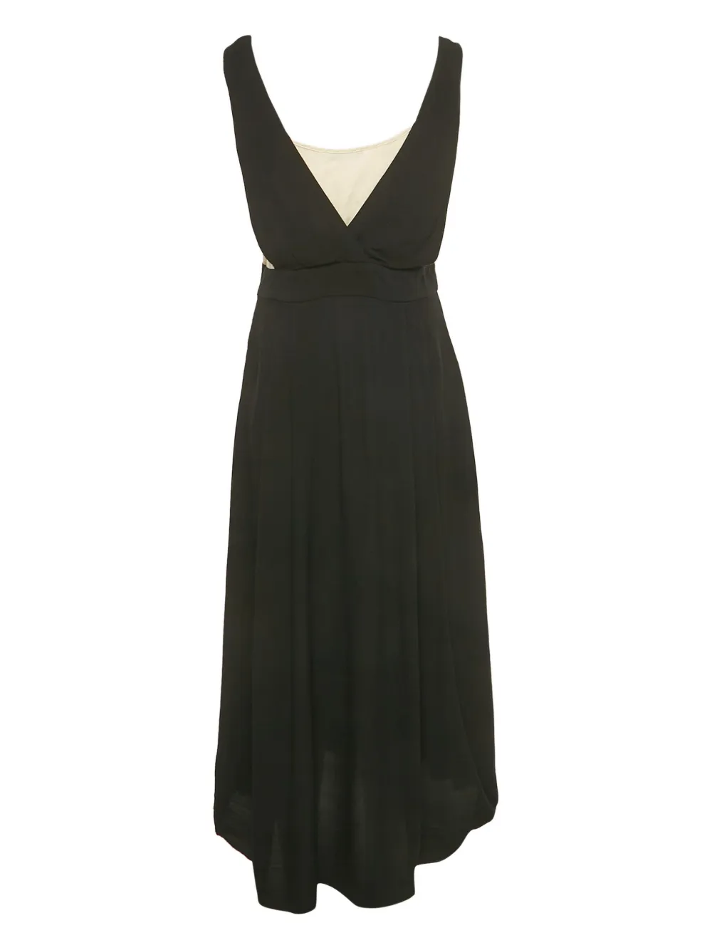 SANDRO crepe sleeveless midi dress - Zwart