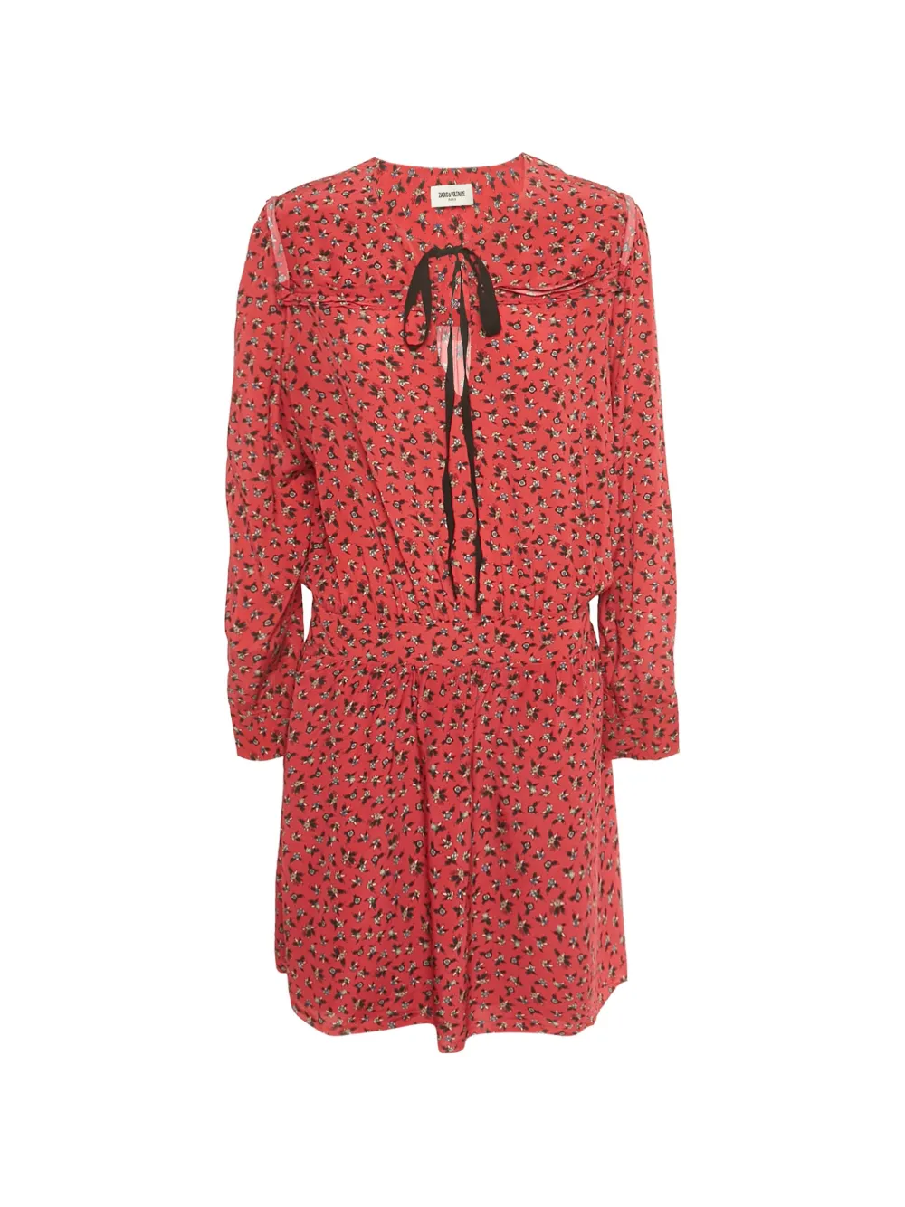 Zadig&Voltaire Abito a maniche lunghe a fiori - Rosso