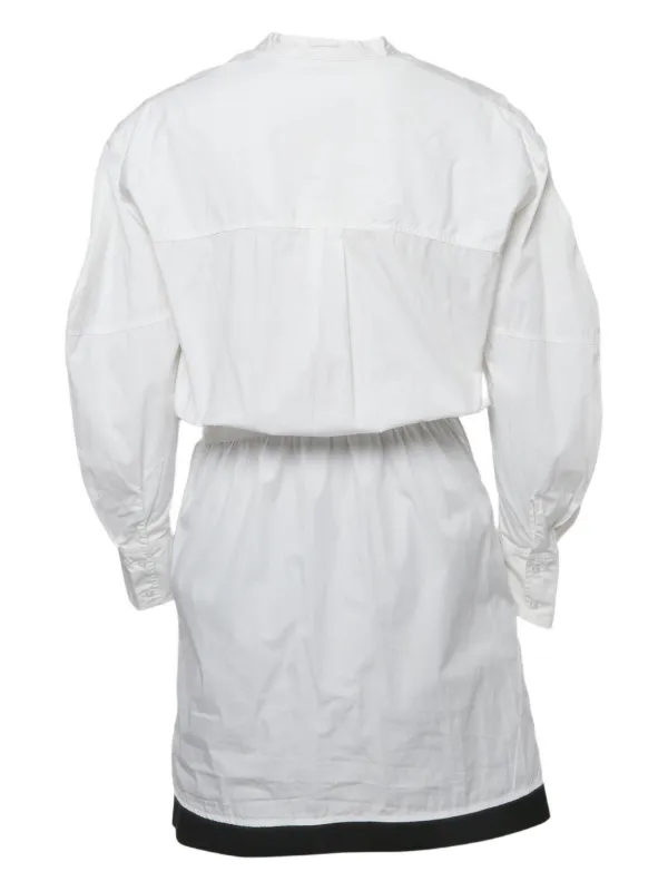 maje white shirt dress Beaded shirt dress