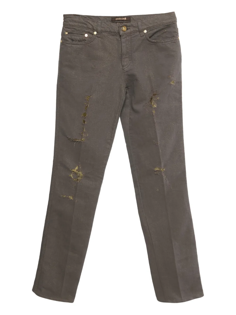 Roberto Cavalli Vintage jean à effet usé - Gris Roberto Cavalli Vintage jean à effet usé - Gris