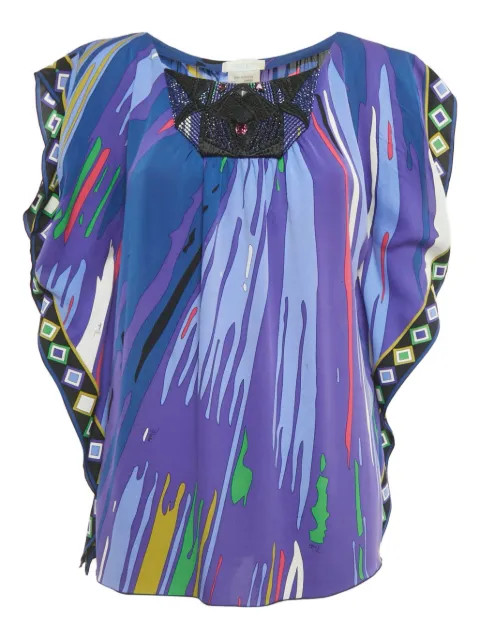 PUCCI Pre-Owned Kaftan silk top